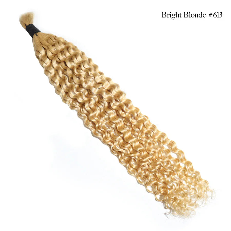 Boho Deep Curly Bulk Braiding Hair - TAMY DOLL HAIR 