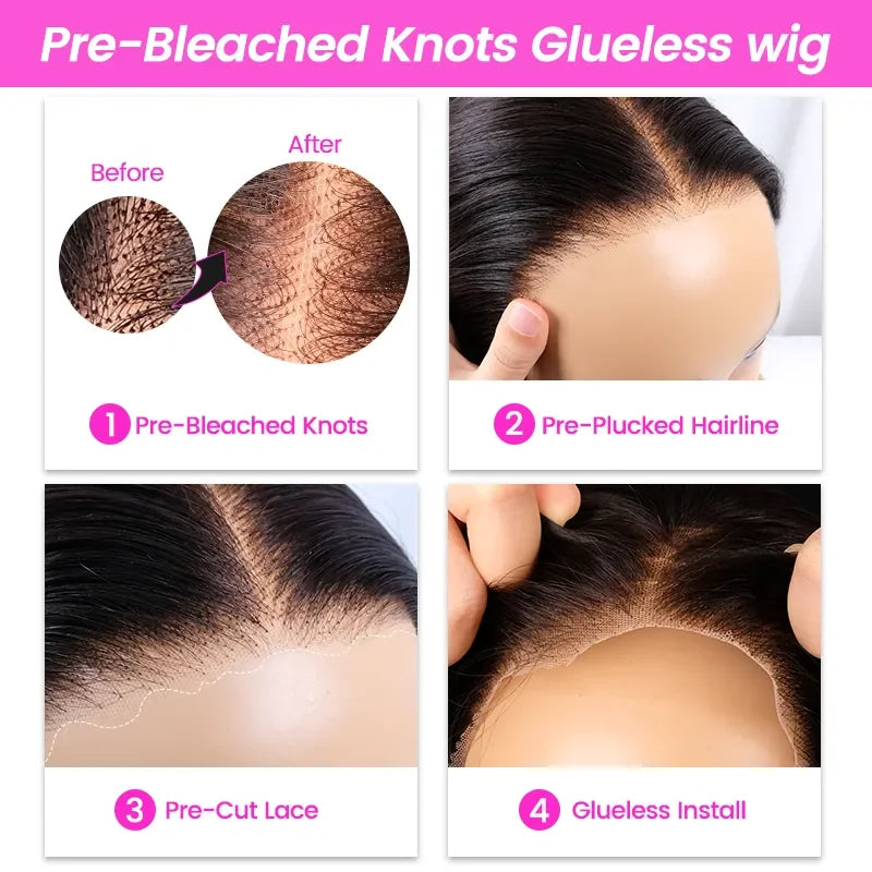 New Wear Go Wig  Glueless HD Lace Full Frontal - Bleached Knots - TAMY DOLL HAIR 