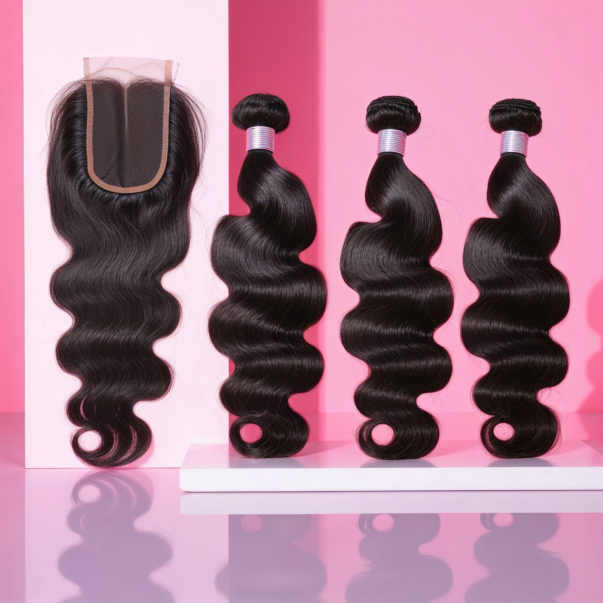 3 Bundles deal Body Wave + Free HD 5x5 Lace Closure - TAMY DOLL HAIR 