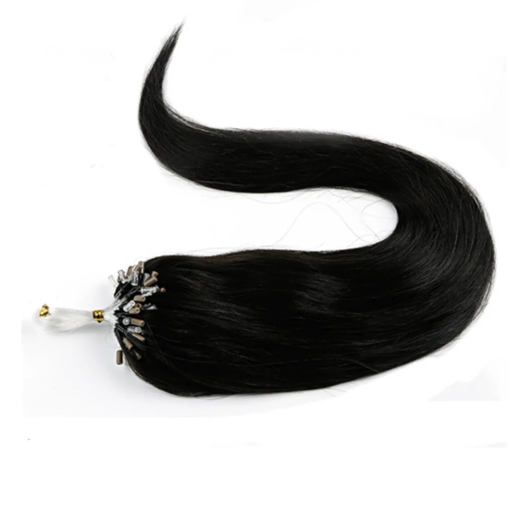 Jet Black Color#1 Micro-Links - TAMY DOLL HAIR 