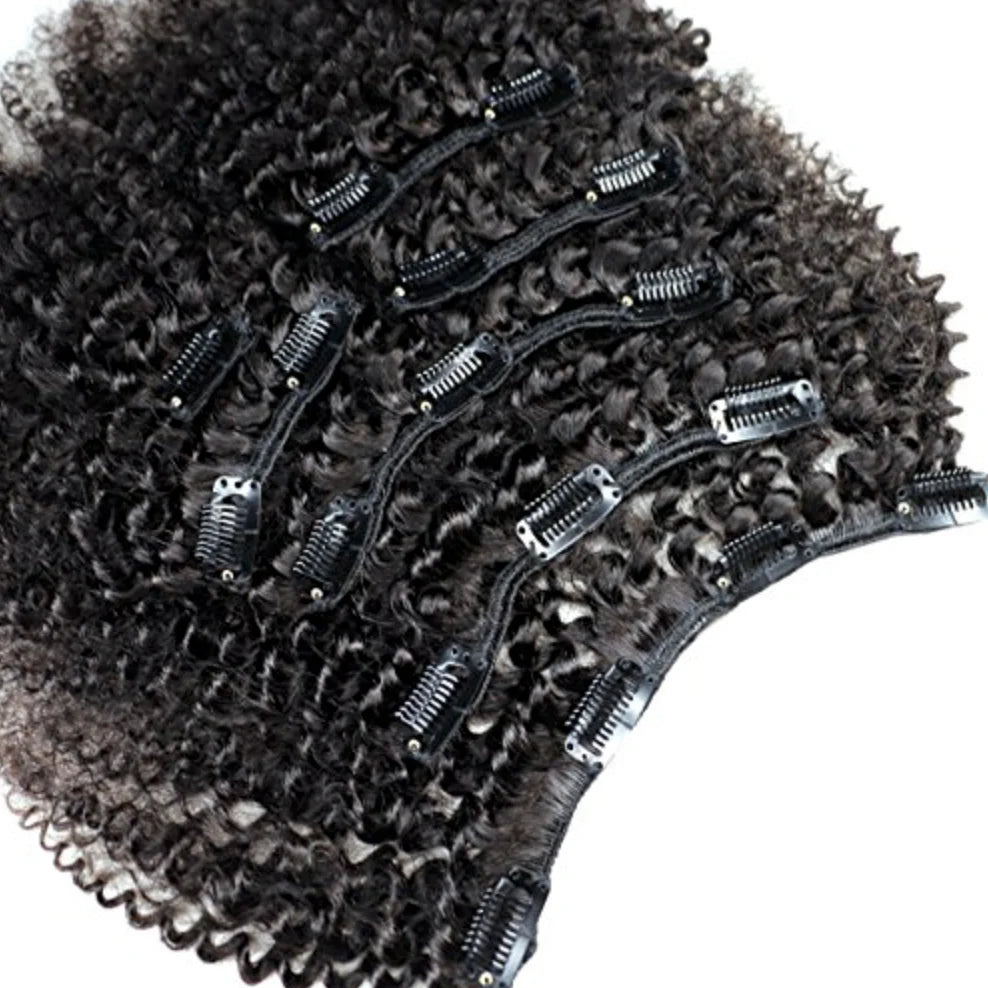 Kinky Curly Hair Clip In Extensions - TAMY DOLL HAIR 