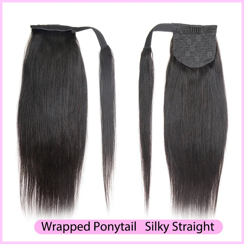 Wrapped Ponytail & Drawstring Ponytail 100% Mink Hair - TAMY DOLL HAIR 